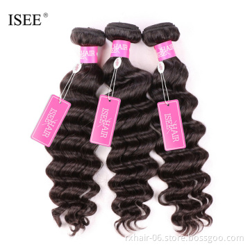 Alibaba Overseas Brazilian Loose Wave Human Virgin Hair Bulk Extensions Naked Black Women